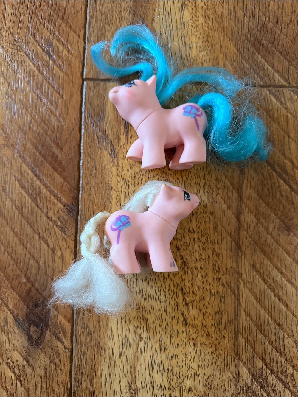My Little Pony Newborn Twins, Sticky and Sniffles G1 1987 Vintage